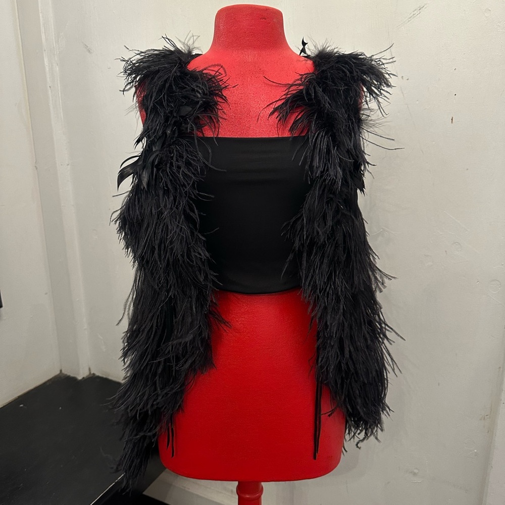Le Cuir Perdu Feather Vest
